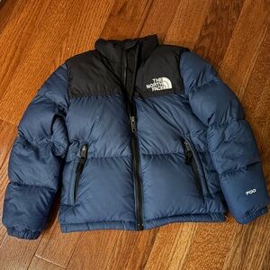 The North Face Kids Navy and Black Puffer Jacket